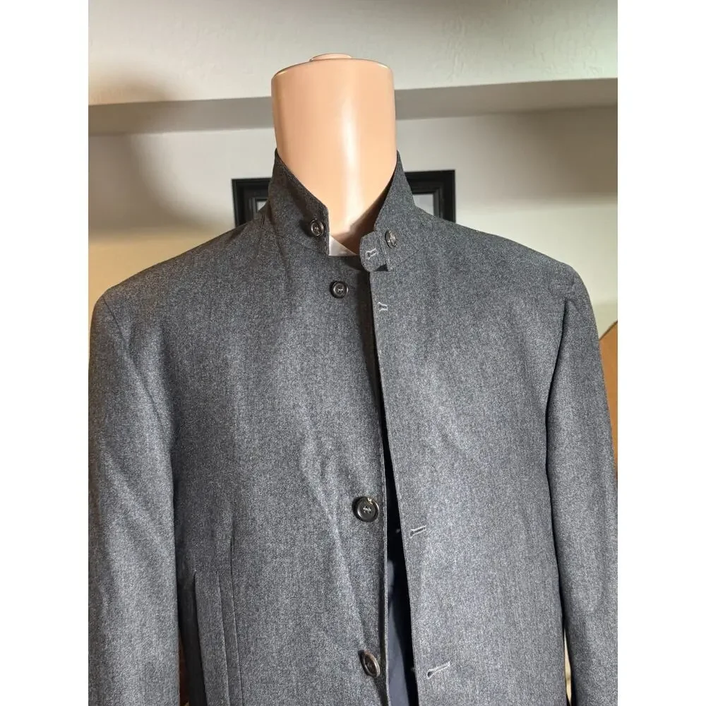 Brunello Cucinelli Hybrid Gray Cashmere Blazer w Nylon Vest Davos 52